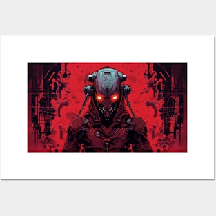 Cyborg Red Posters and Art